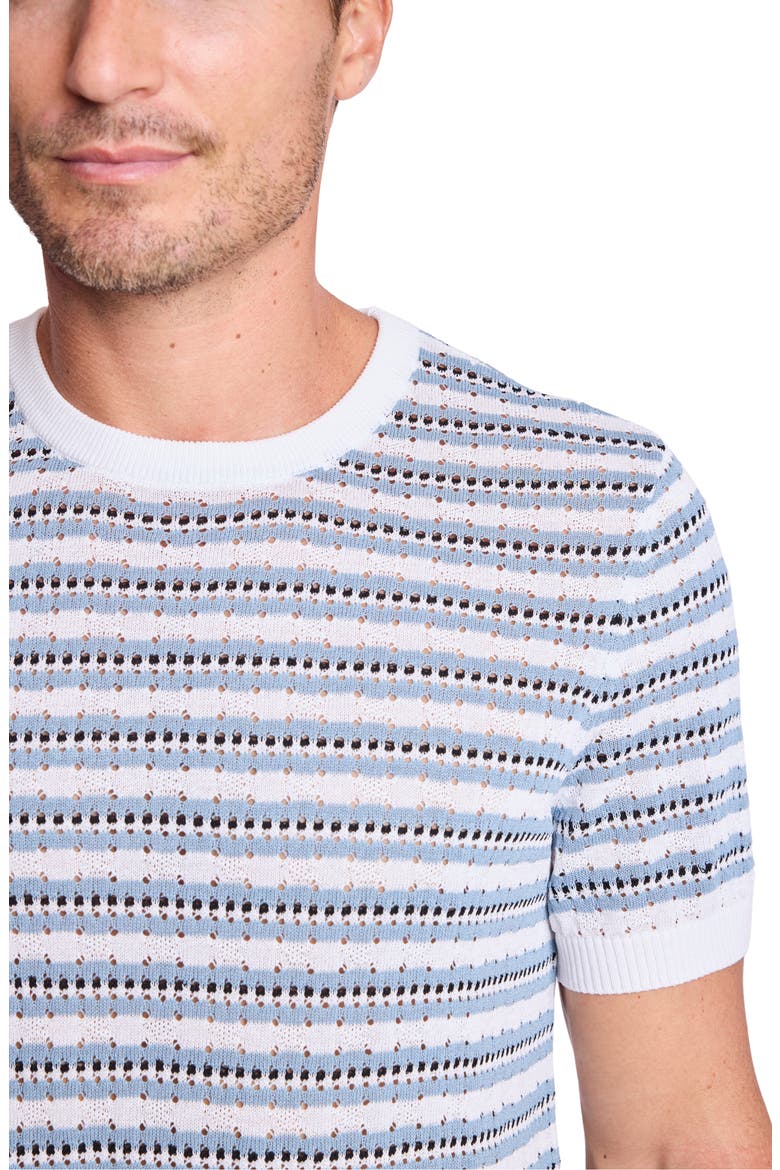 Stripe Short Sleeve Knit T-Shirt, Alternate, color, DUSTY BLUE STRIPES