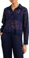 Bella Dahl Lace & Satin Button-Up Shirt