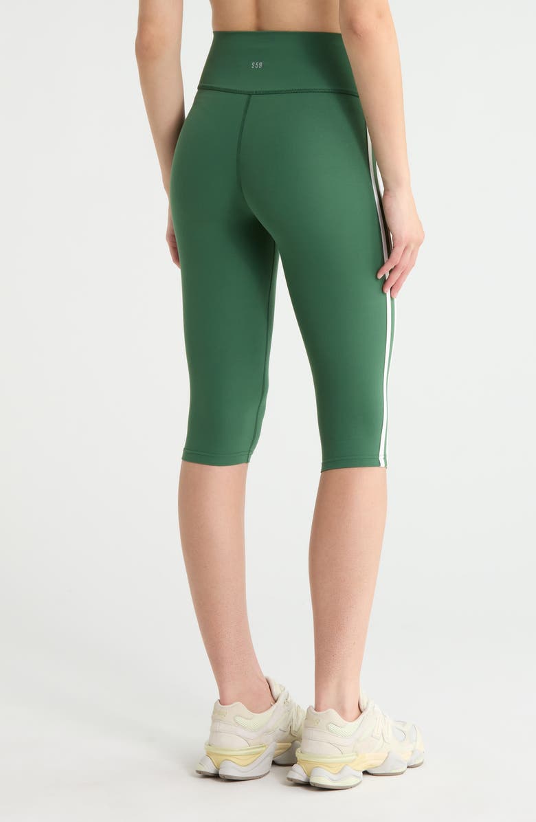 SPLITS59 Ella Airweight High Waist Performance Capri Leggings, Alternate, color, Arugula/ White