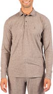 TailorByrd Brushed Melange Long Sleeve Polo