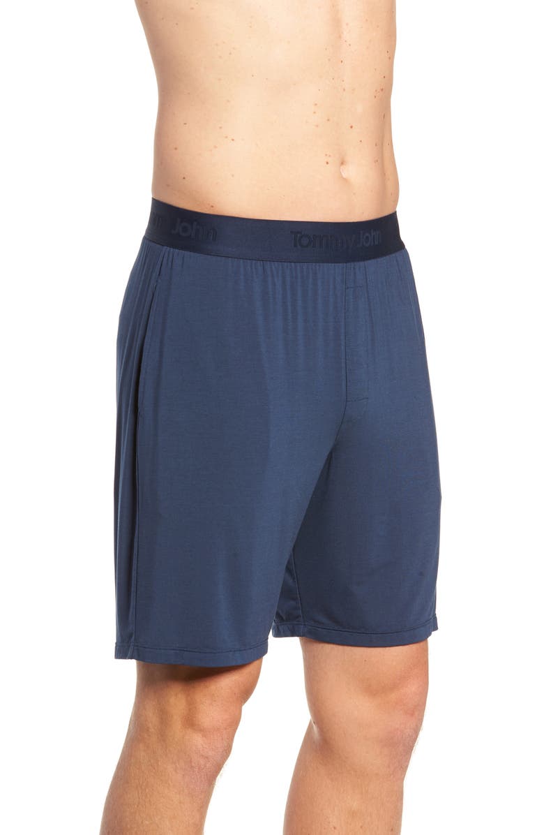 Tommy John Second Skin Lounge Shorts, Alternate, color, Dress Blues Echo Geo