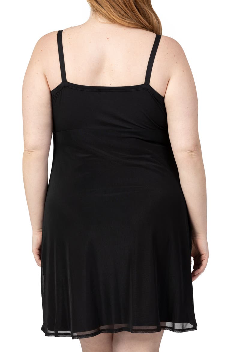 Aurora Mesh Nursing Nightgown, Alternate, color, BLACK