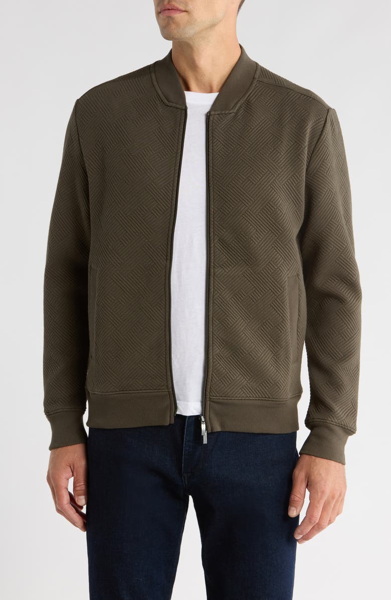 Robert Barakett Lanthimos Full Zip Jacket, Main, color, Olive