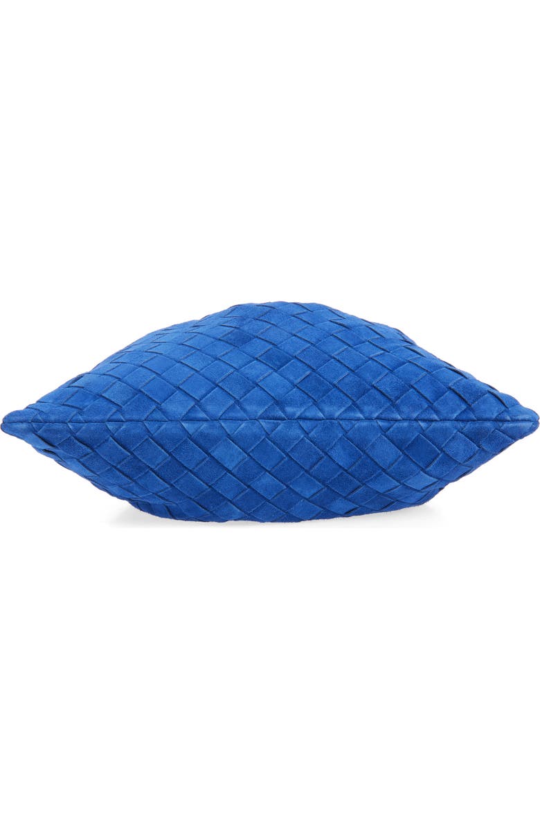 Bottega Veneta Medium Dustbag Intrecciato Suede Bag, Alternate, color, 4297 Blue Royal-Gold