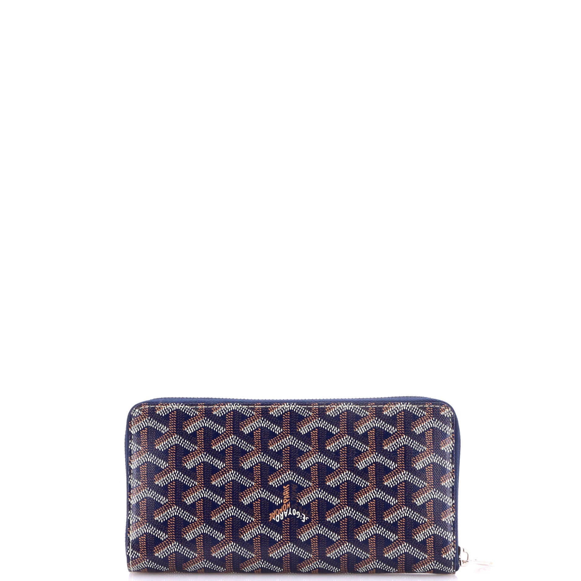 Pre-Owned Goyard Matignon Zip Wallet Coated Canvas with Leather, Alternate, color, 