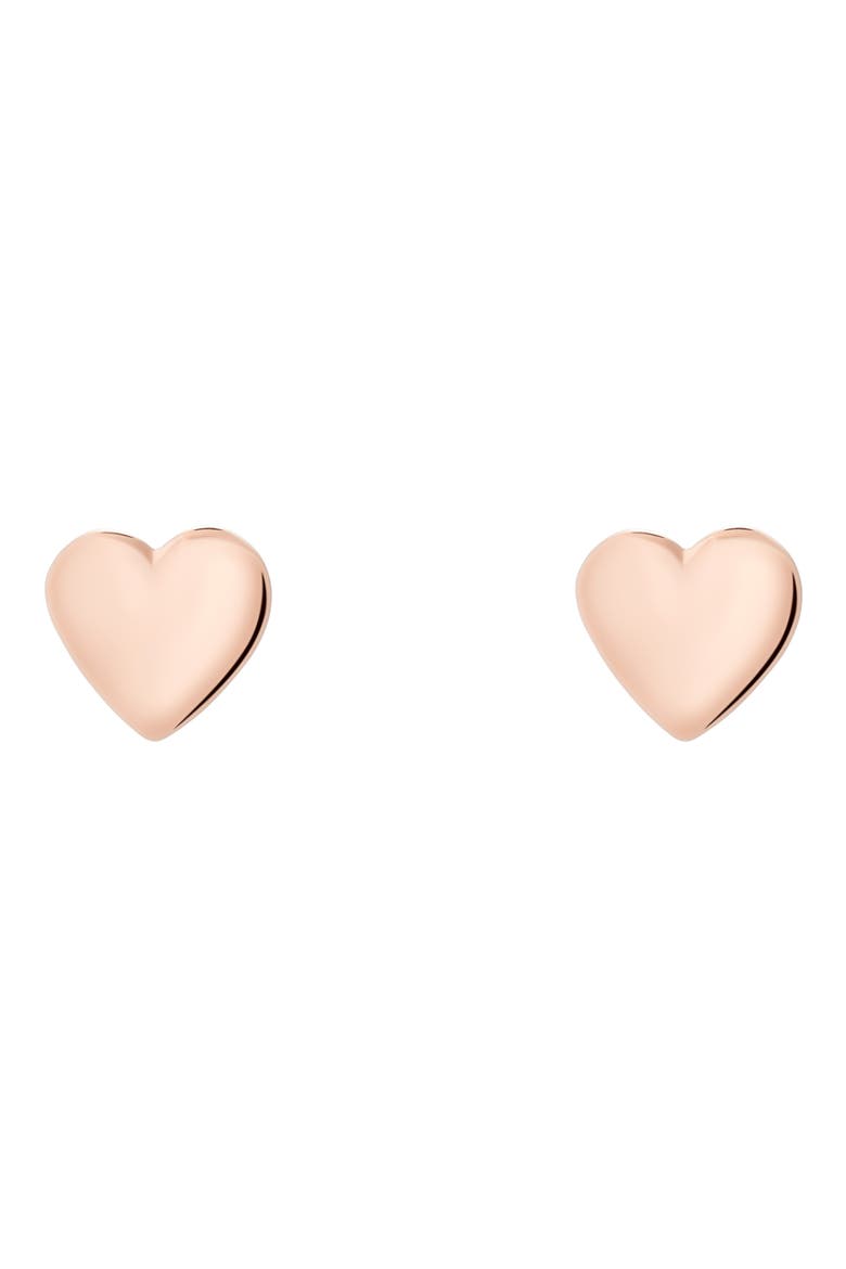 Harly Heart Stud Earrings, Main, color, ROSE GOLD