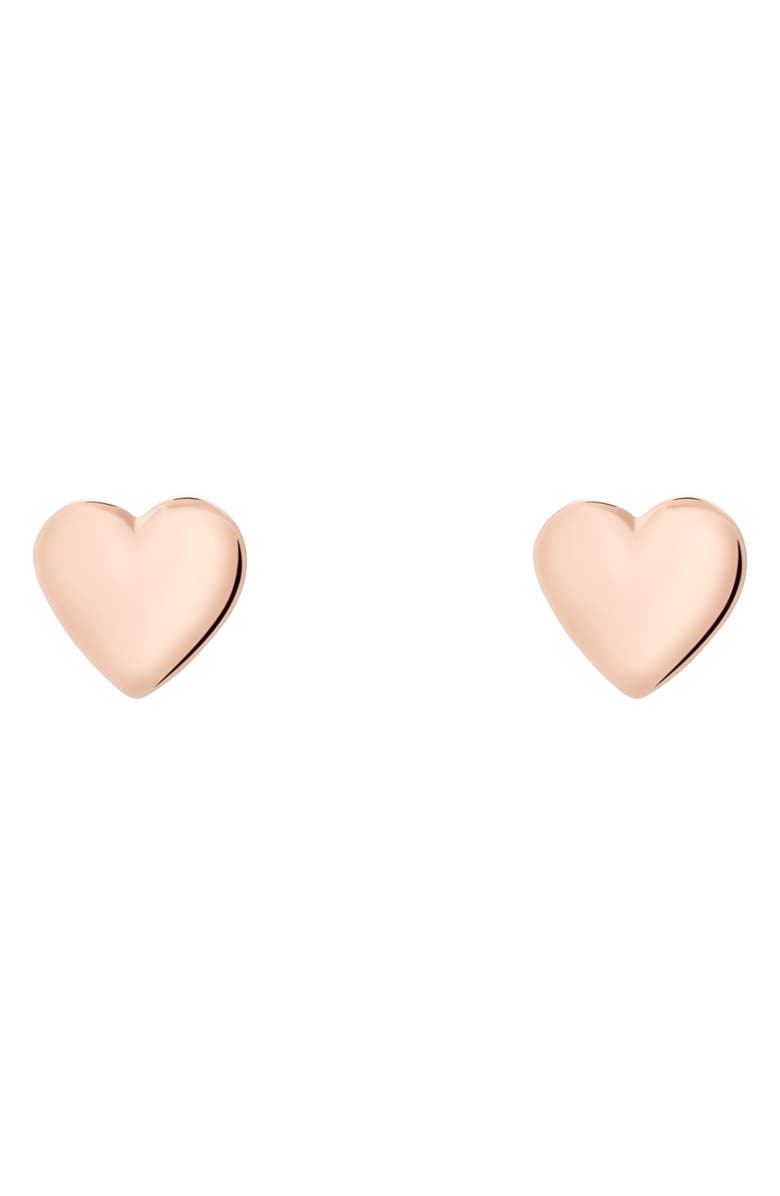 Ted Baker London Harly Heart Stud Earrings, Main, color, Rose Gold