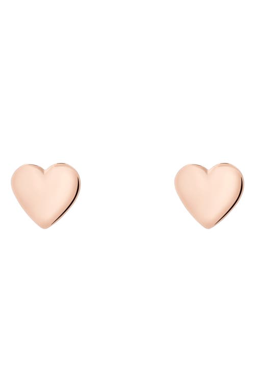 Ted Baker London Harly Heart Stud Earrings in Rose Gold 