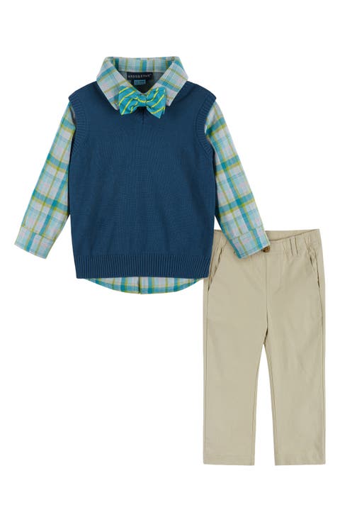 Sweater Vest, Button-Up Shirt, Pants & Bow Tie Set (Baby)