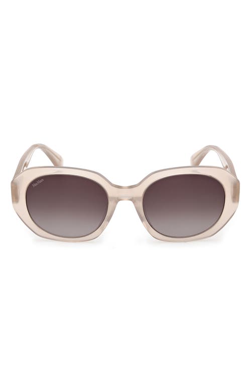 Max Mara 54mm Round Sunglasses In Brown