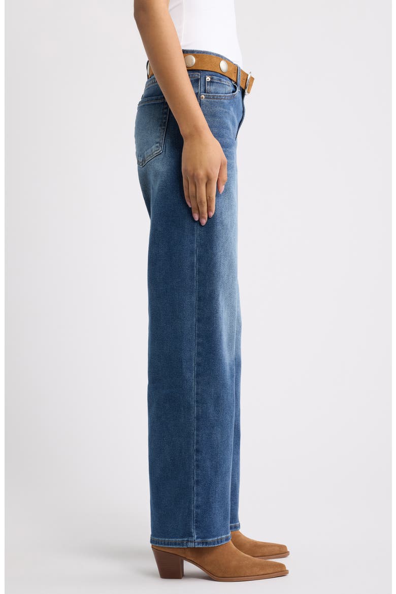 Britney Belt Low Rise Wide Leg Jeans, Alternate, color, 08PT - TINTED DARK W