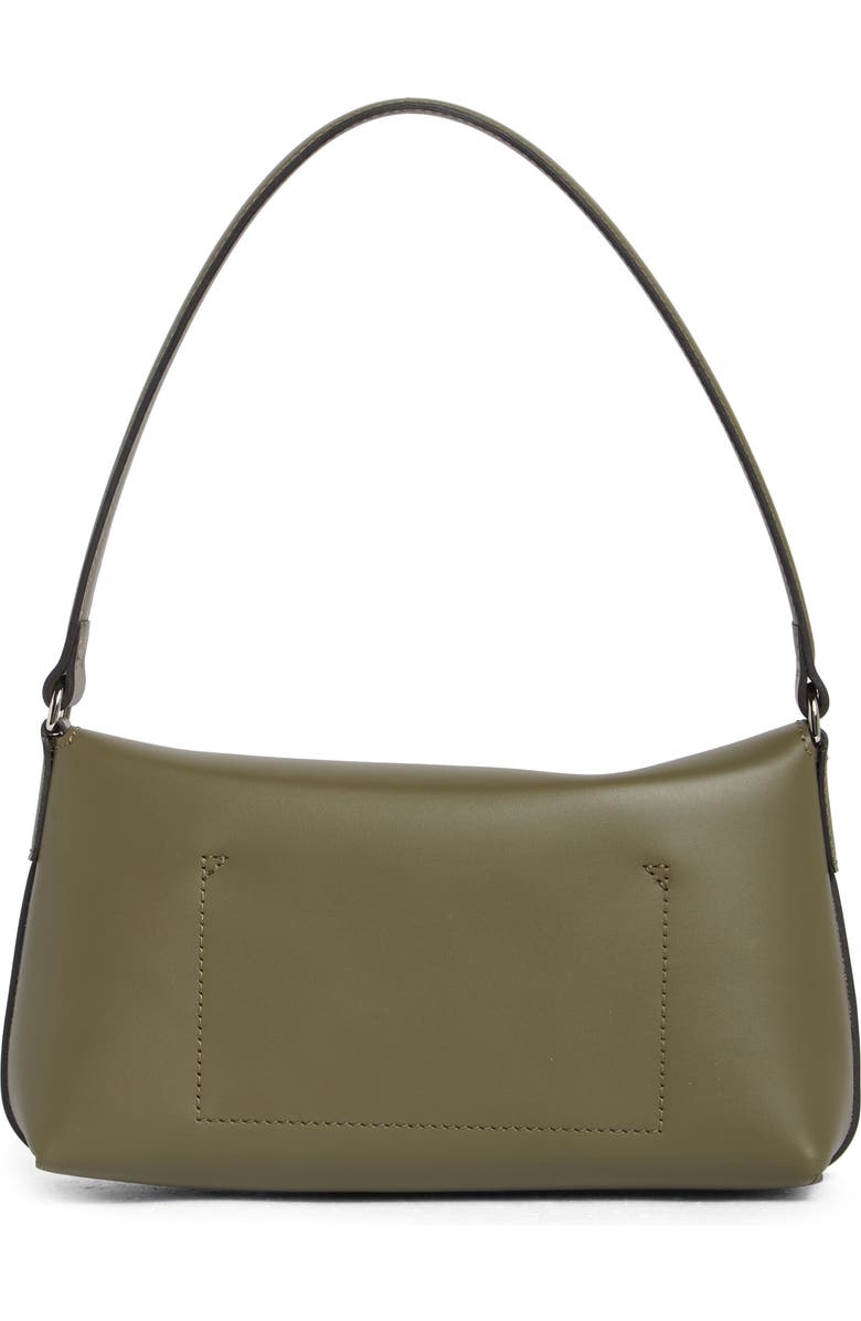 Longchamp Le Roseau Leather Shoulder Bag, Alternate, color, Khaki