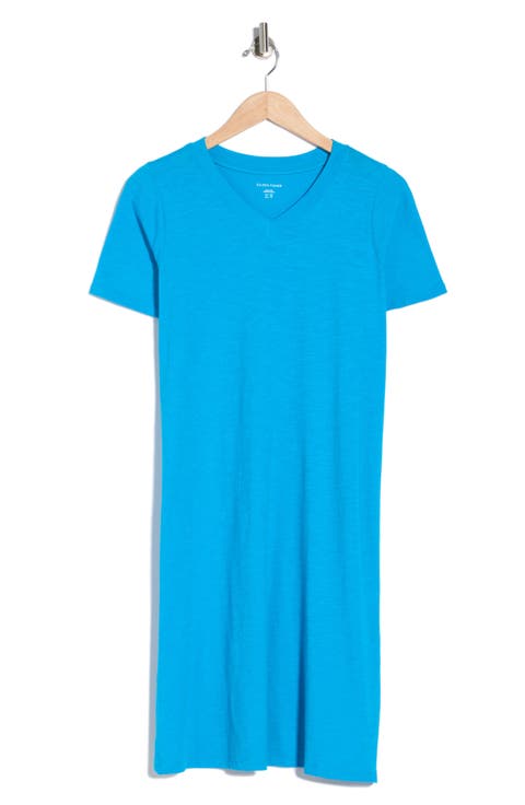 V-Neck Organic Cotton T-Shirt Dress