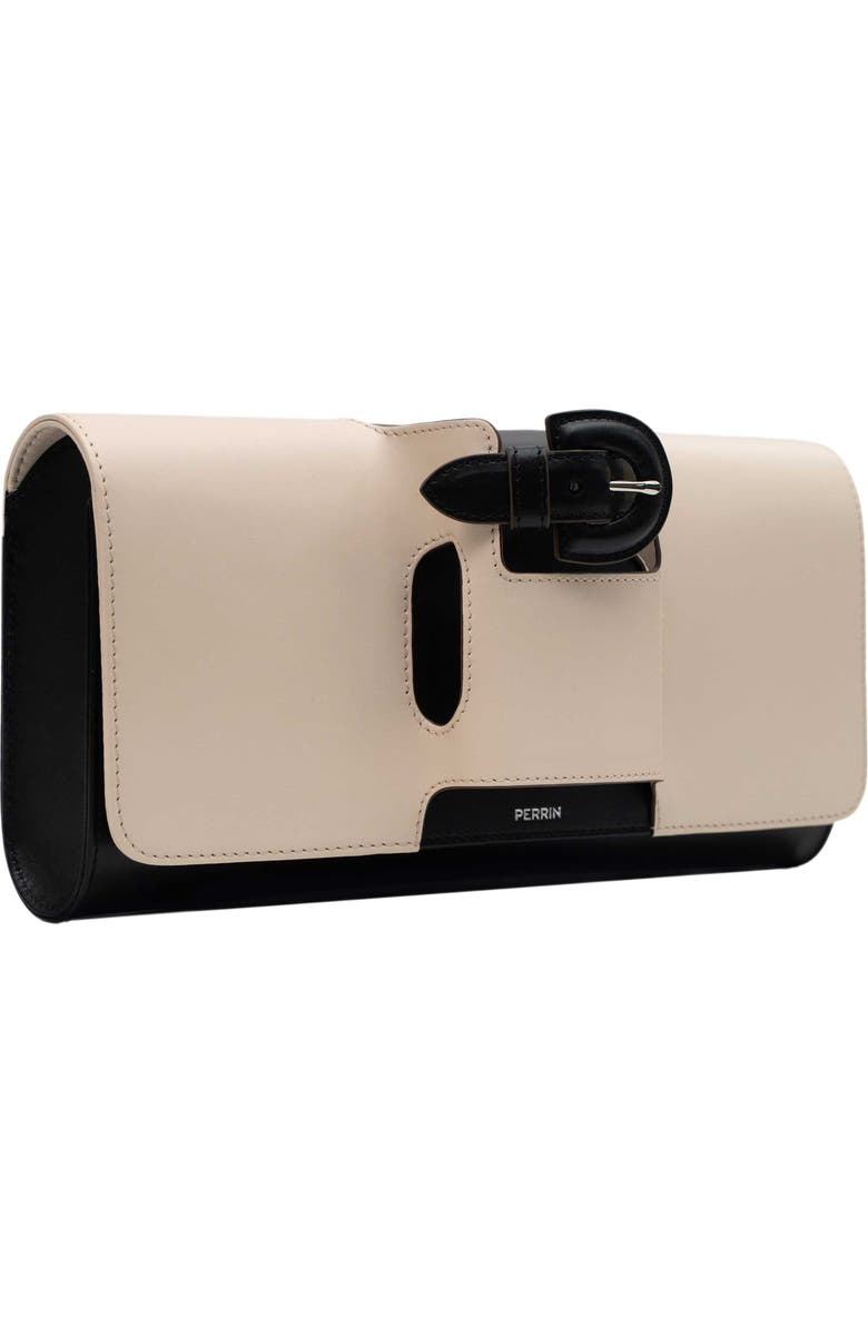 PERRIN PARIS La Parisienne Clutch Classic, Alternate, color, Crème / Black