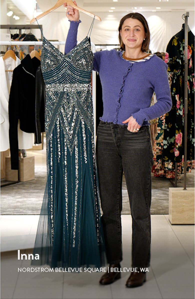 Gatsby Beaded A-Line Gown, sales video thumbnail