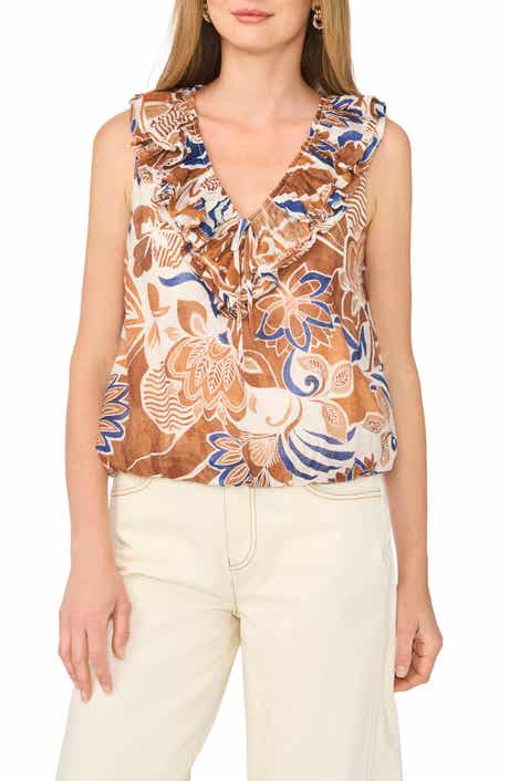 Ruffle Collar Sleeveless Top