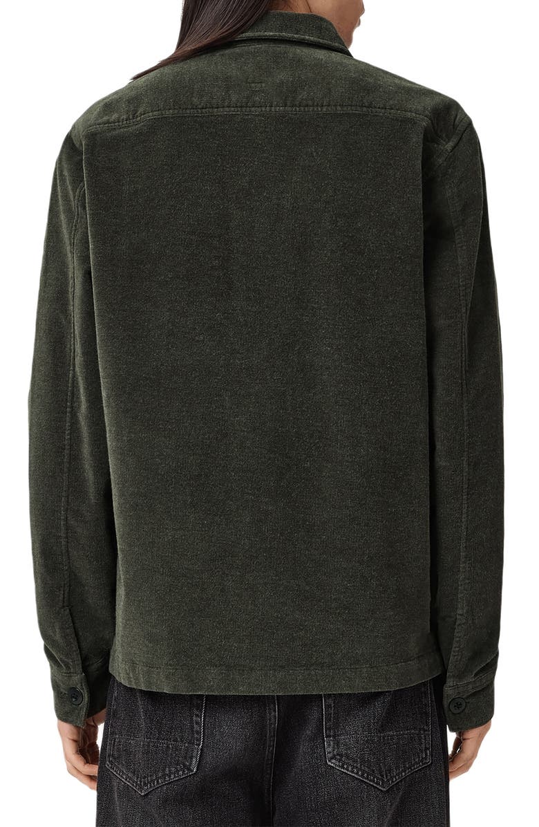 AllSaints Hawker Stretch Corduroy Overshirt, Alternate, color, Gull Brown