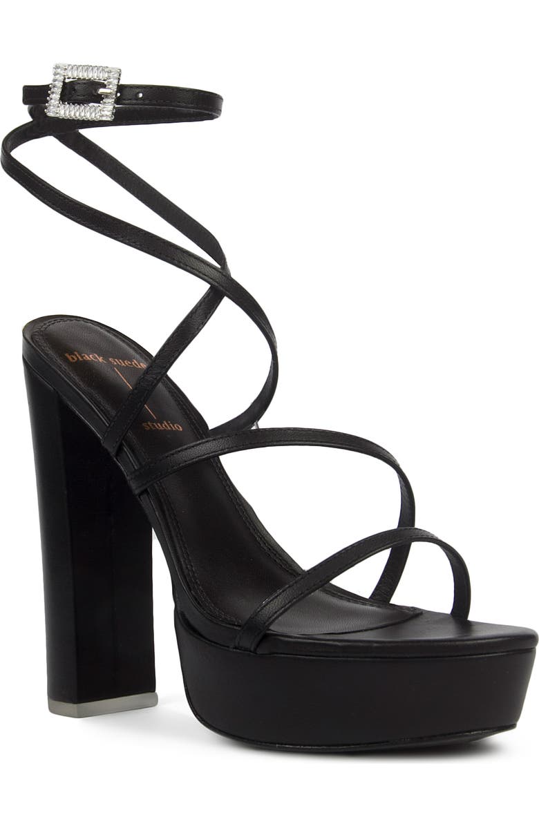 BLACK SUEDE STUDIO Kim Platform Sandal, Main, color,