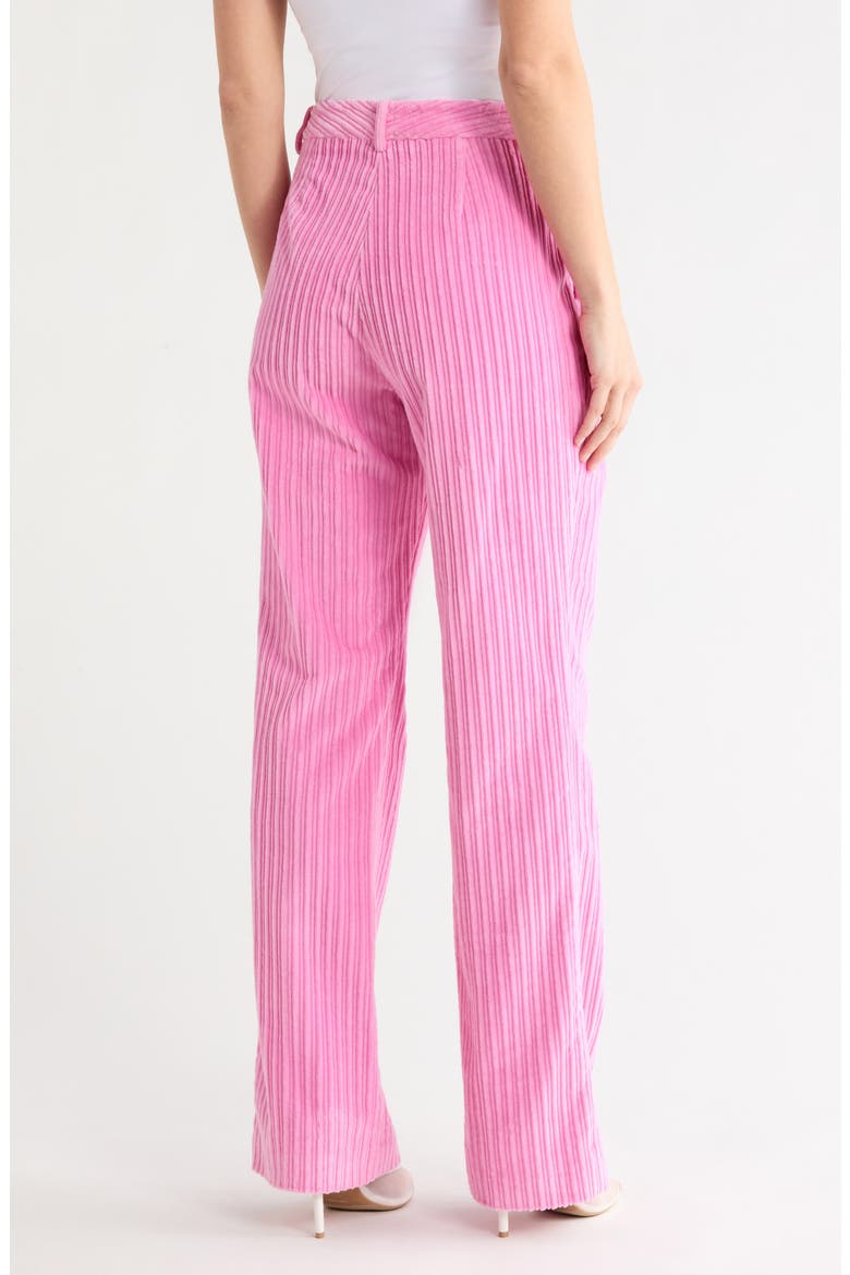 Corduroy Straight Leg Trousers, Alternate, color, PEONY