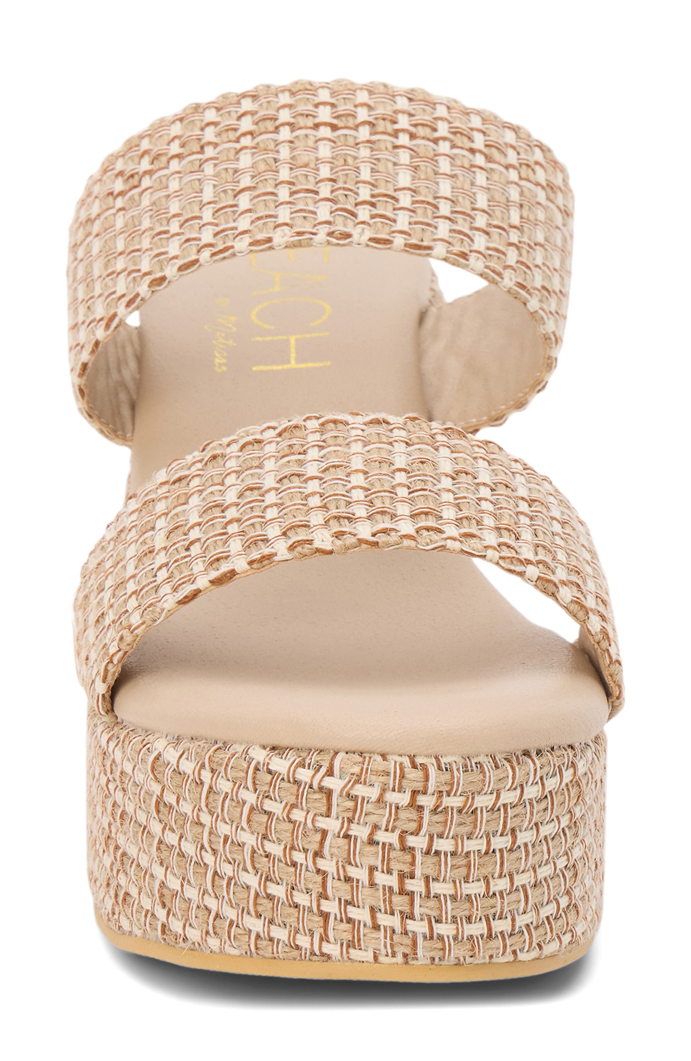 Ocean Ave Espadrille Platform Slide Sandal, Alternate, color, TAN MULTI JUTE