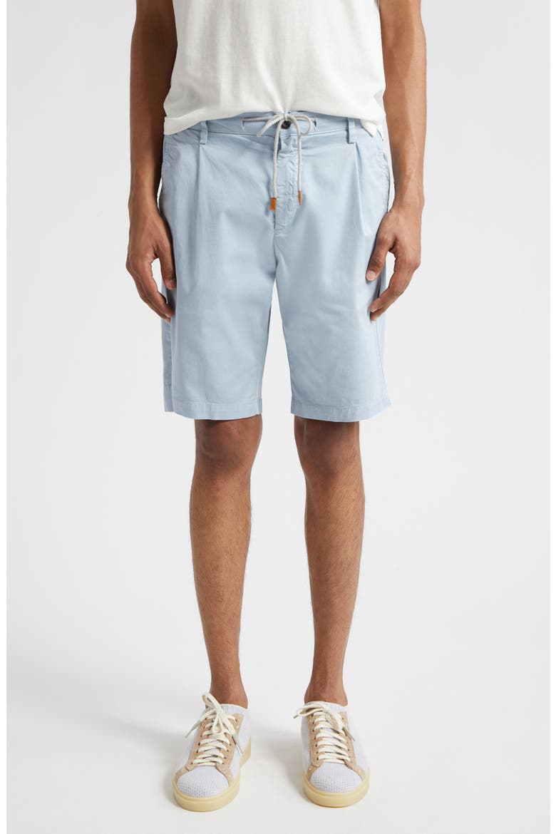 Stretch Cotton Bermuda Shorts, Main, color, BABY BLUE