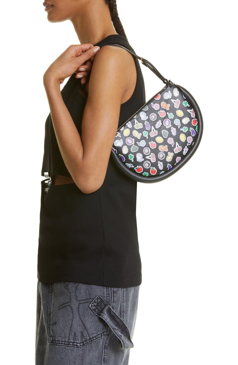 JW Anderson Stickers Bumper Moon Shoulder Bag, Alternate, color,