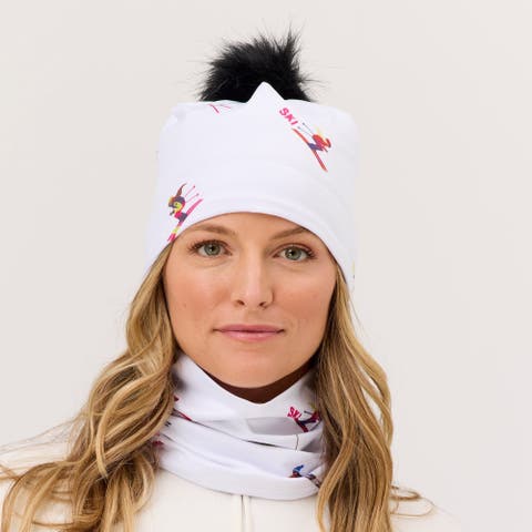 Multi-Skiers Illustrated Beanie