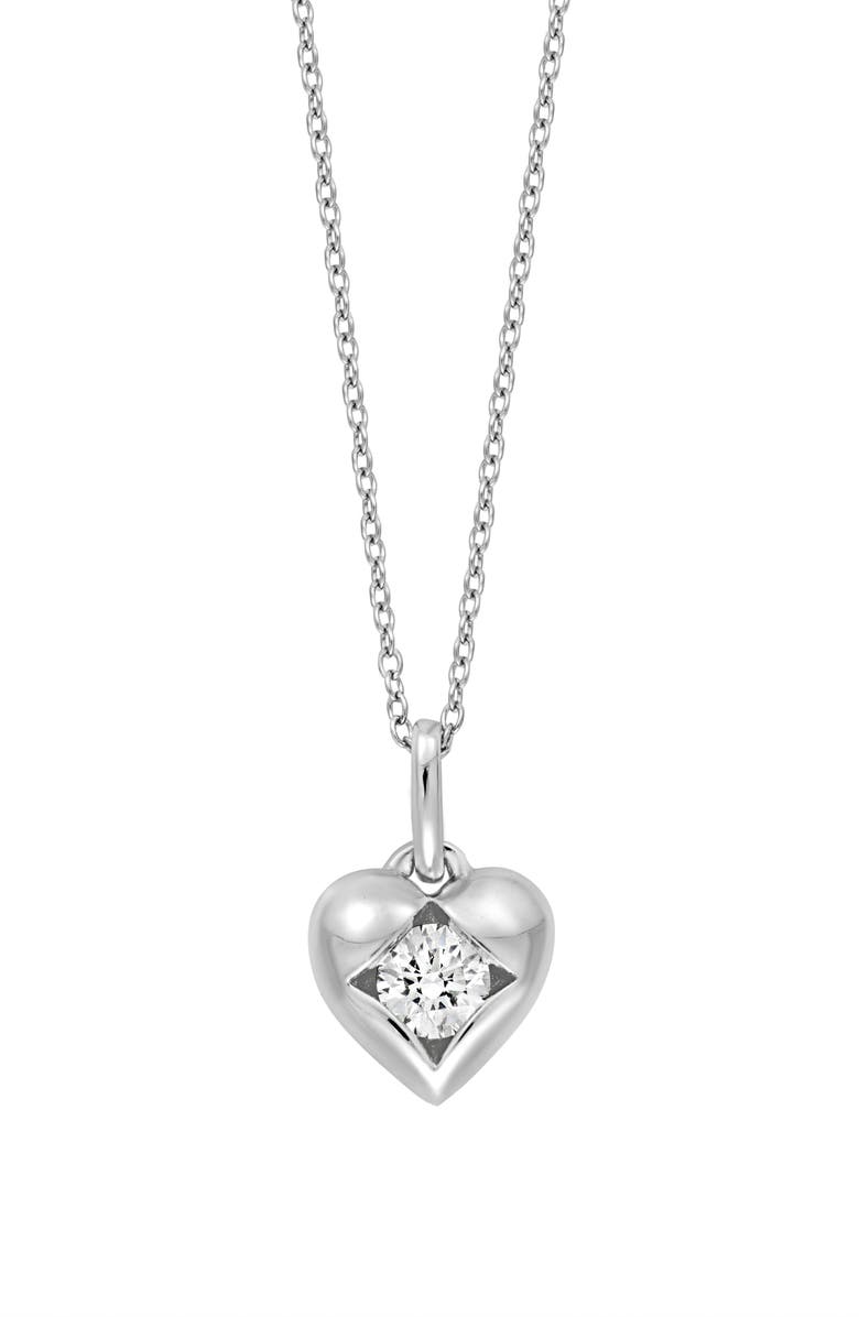 Bony Levy Icon Diamond Heart Pendant Necklace, Main, color, 18K White Gold