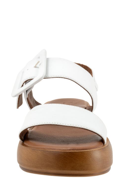 Bueno Julian Two-strap Sandal In White