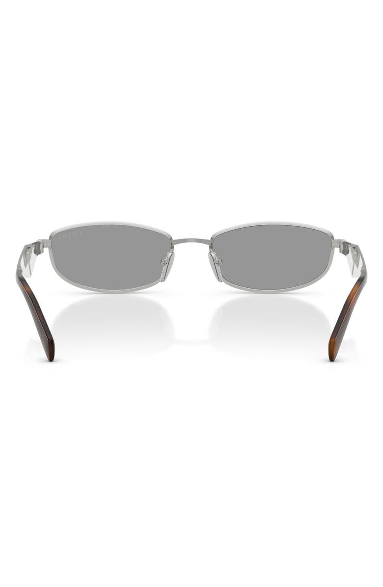 Prada 55mm Oval Sunglasses, Alternate, color, Silver / Grey