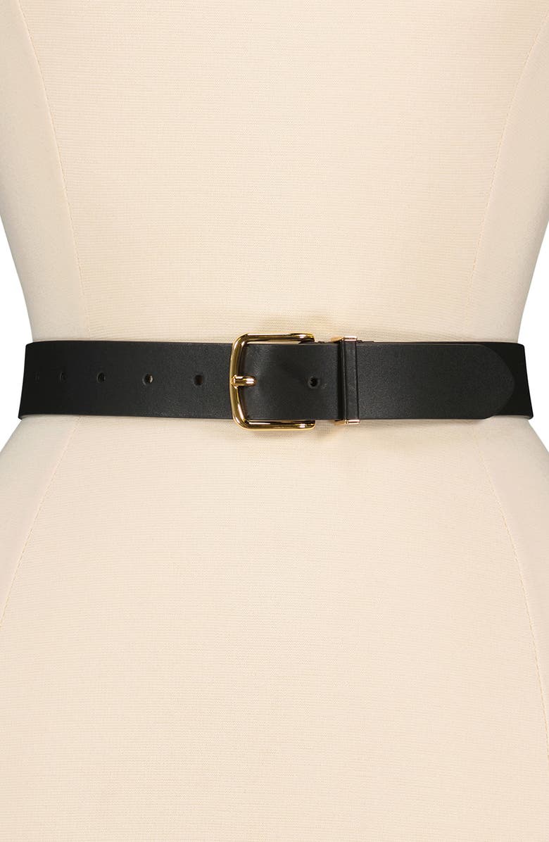 Vince Kaia Leather Belt, Alternate, color, Black