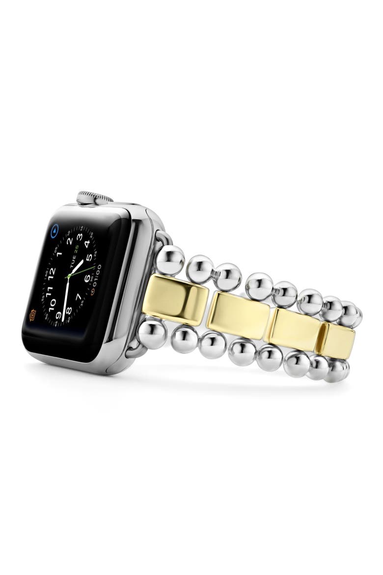 Smart Caviar Sterling Silver & 18K Gold Band for Apple Watch®, Alternate, color, SILVER/ GOLD