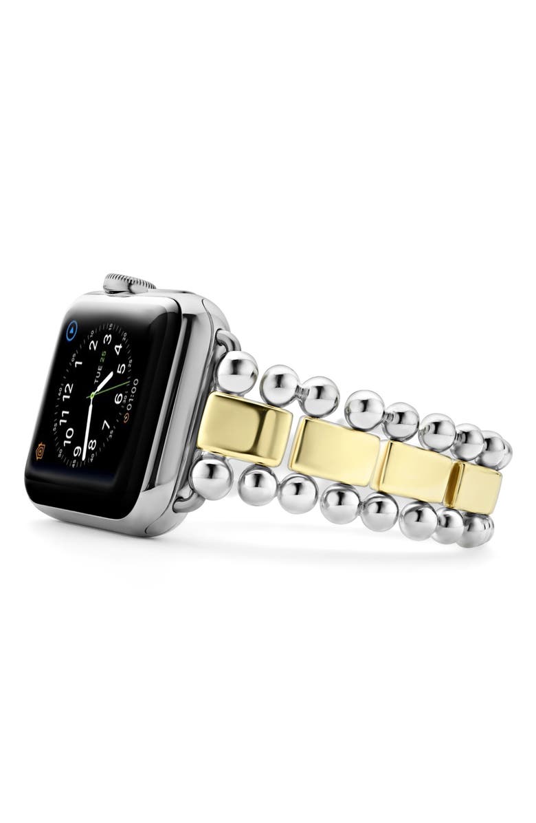LAGOS Smart Caviar Sterling Silver & 18K Gold Band for Apple Watch<sup>®</sup>, Alternate, color, Silver/ Gold