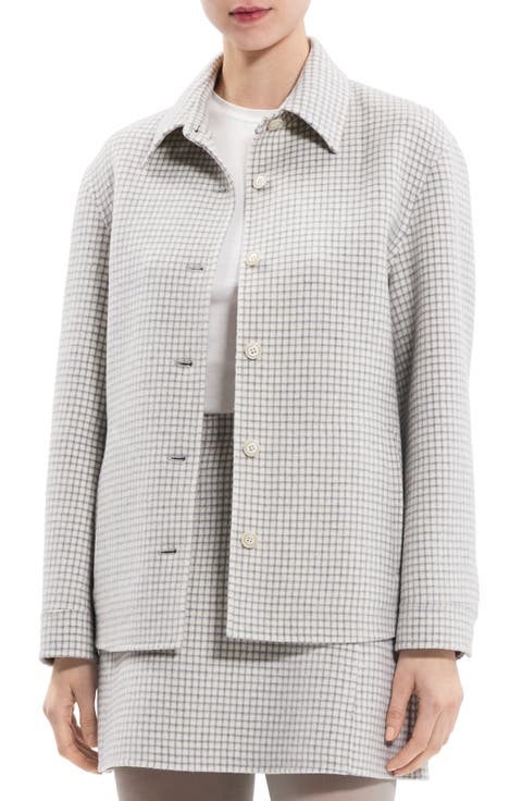 Check Wool Shirt Jacket