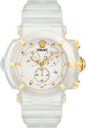 Versace Real Active Chronograph Silicone Strap Watch, 45mm