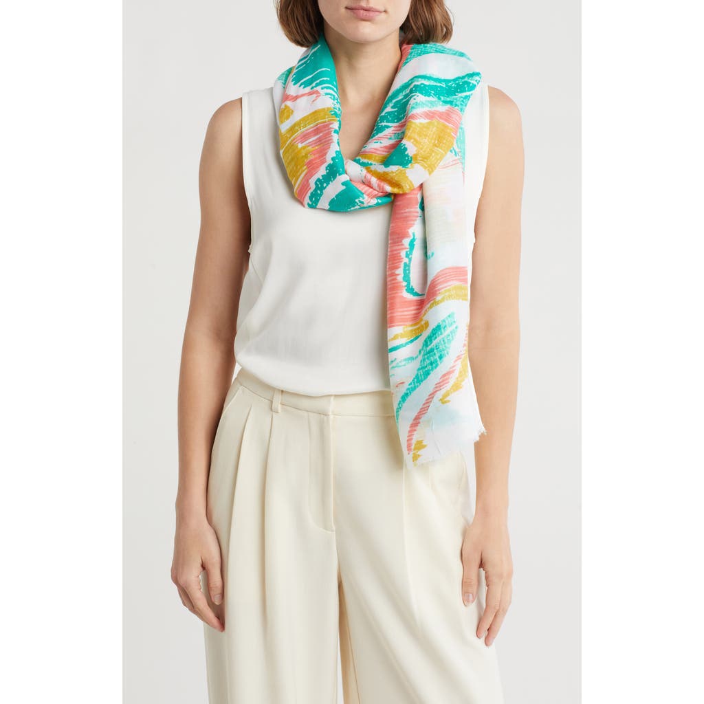 Area Stars Abstract Print Scarf In Multi