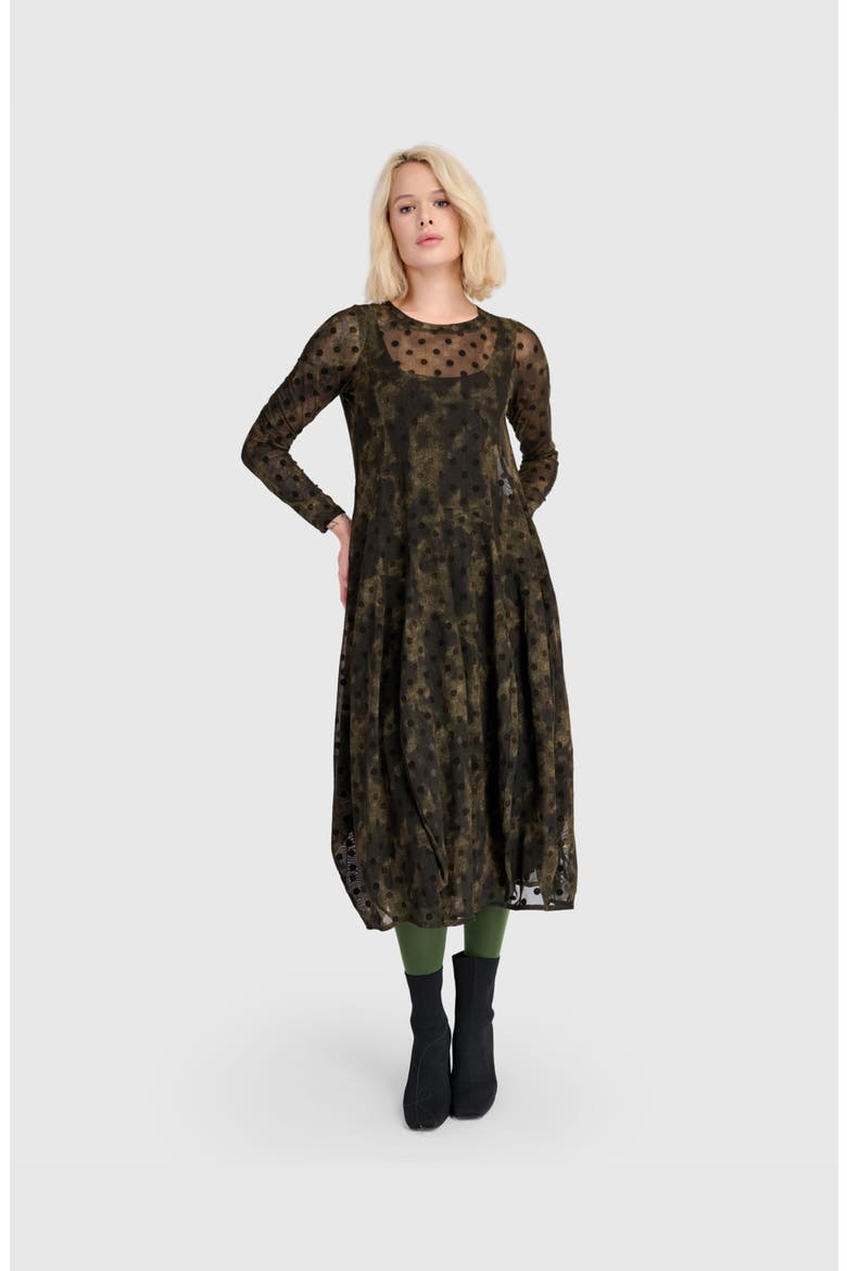 Bramble Mesh Cocoon Dress, Alternate, color, Antique