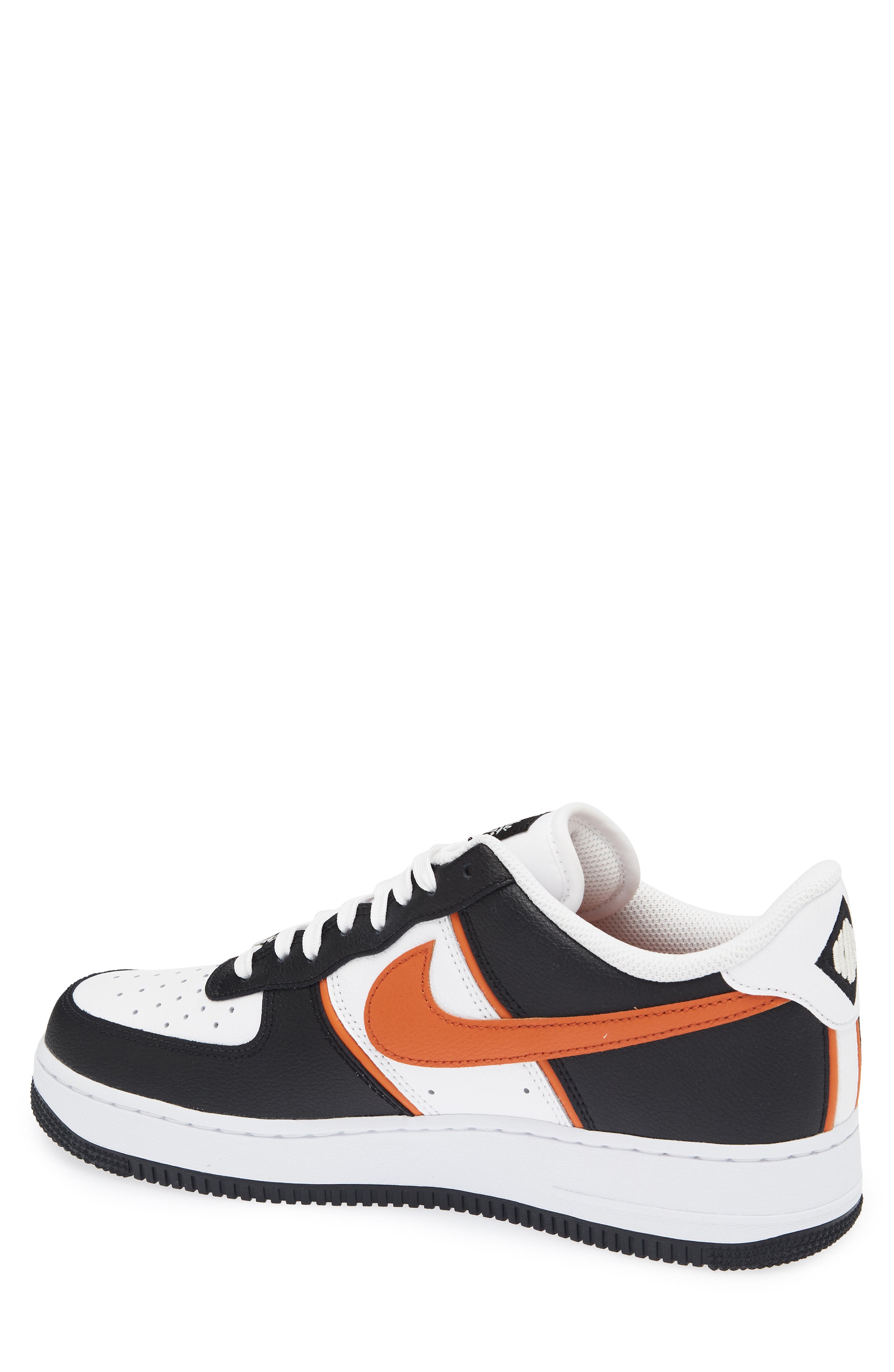 Air Force 1 '07 LV8 Sneaker, Alternate, color, BLACK/ CAMPFIRE ORANGE