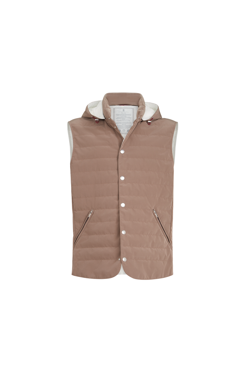 Brunello Cucinelli Down vest, Main, color, Hazelnut