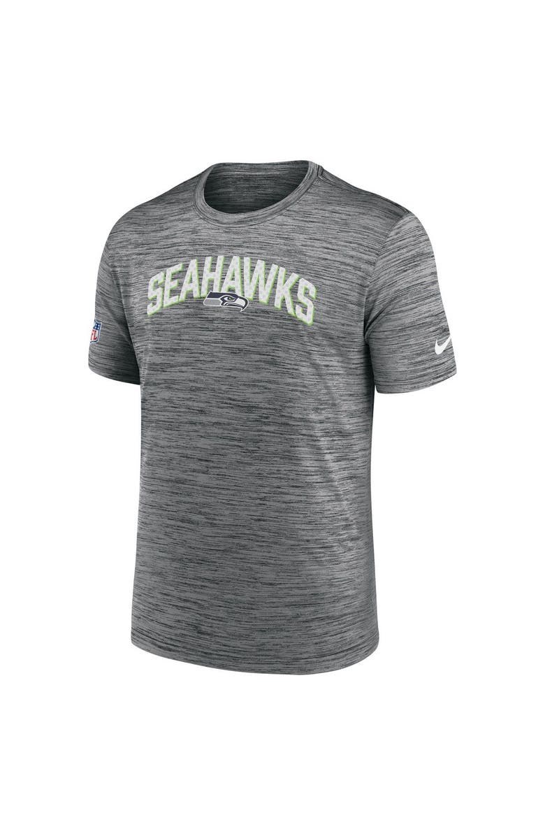 Nike Men's Nike Gray Seattle Seahawks Sideline Velocity Athletic Stack Performance T-Shirt, Alternate, color,