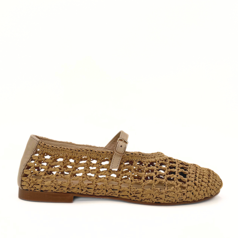 Elaina Raffia Mary Janes