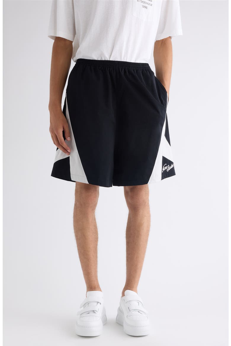 Peachy Wide Leg Shorts, Main, color, BLACK