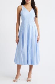 Eliza J V-Neck Midi Dress