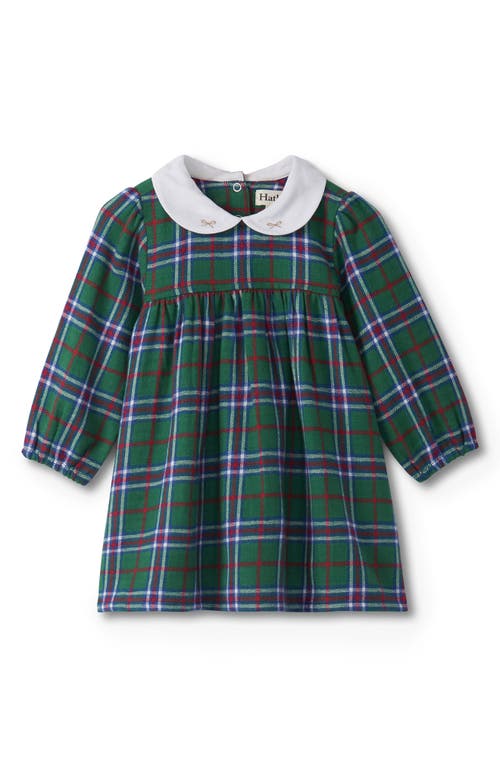 Hatley Holiday Plaid Puff Sleeve Dress in Green 