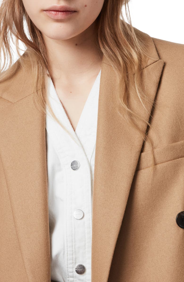 AllSaints Astrid Double Breasted Blazer, Alternate, color, 