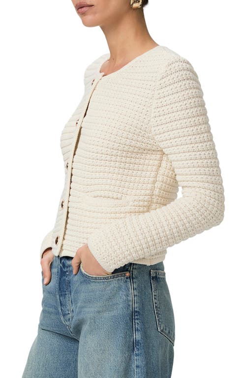 Shop Paige Oberon Open Stitch Cardigan In Ivory