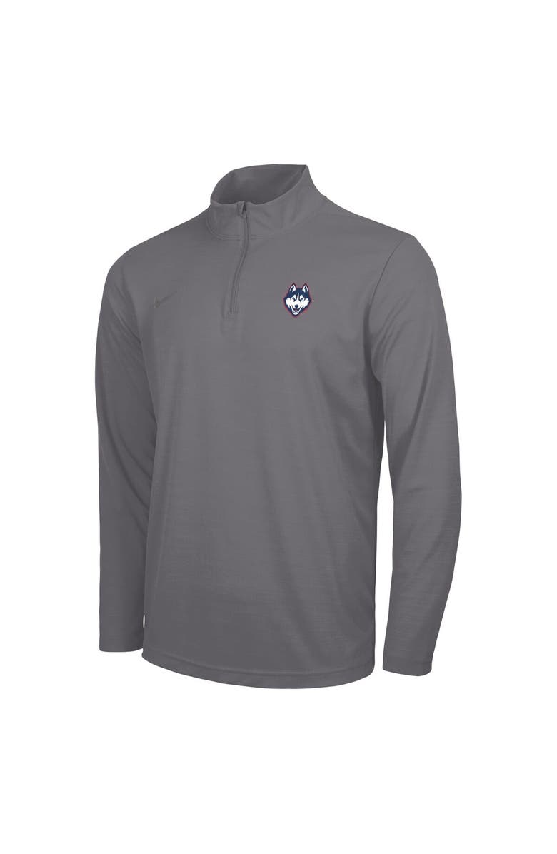 Nike Men's Nike Gray UConn Huskies Intensity Performance Quarter-Zip Pullover, Alternate, color, 