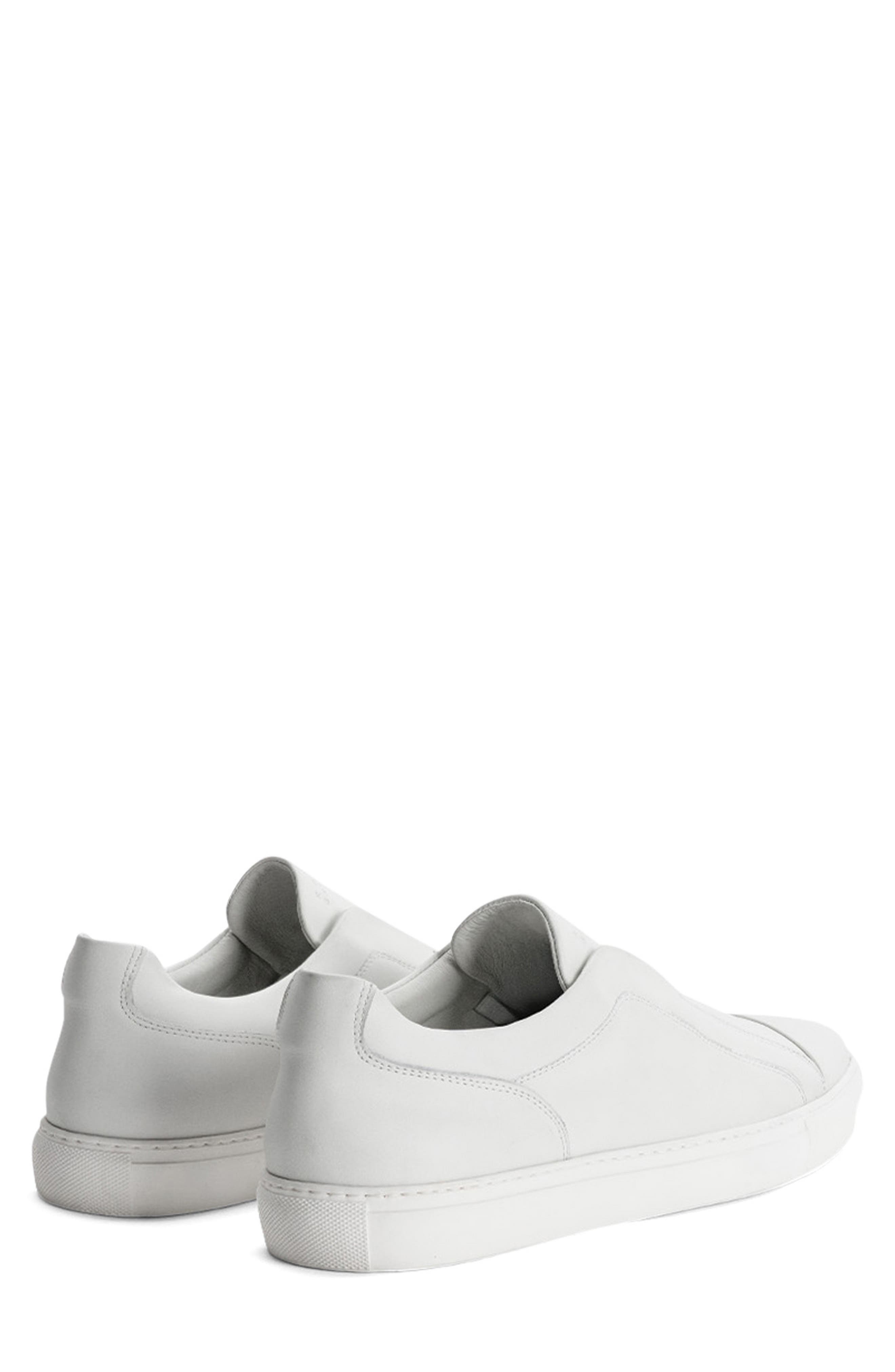 Delta Laceless Leather Slip-On Sneaker, Alternate, color, WHITE
