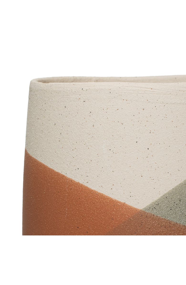 Storied Home Stoneware Footed Planter, Alternate, color, Orange