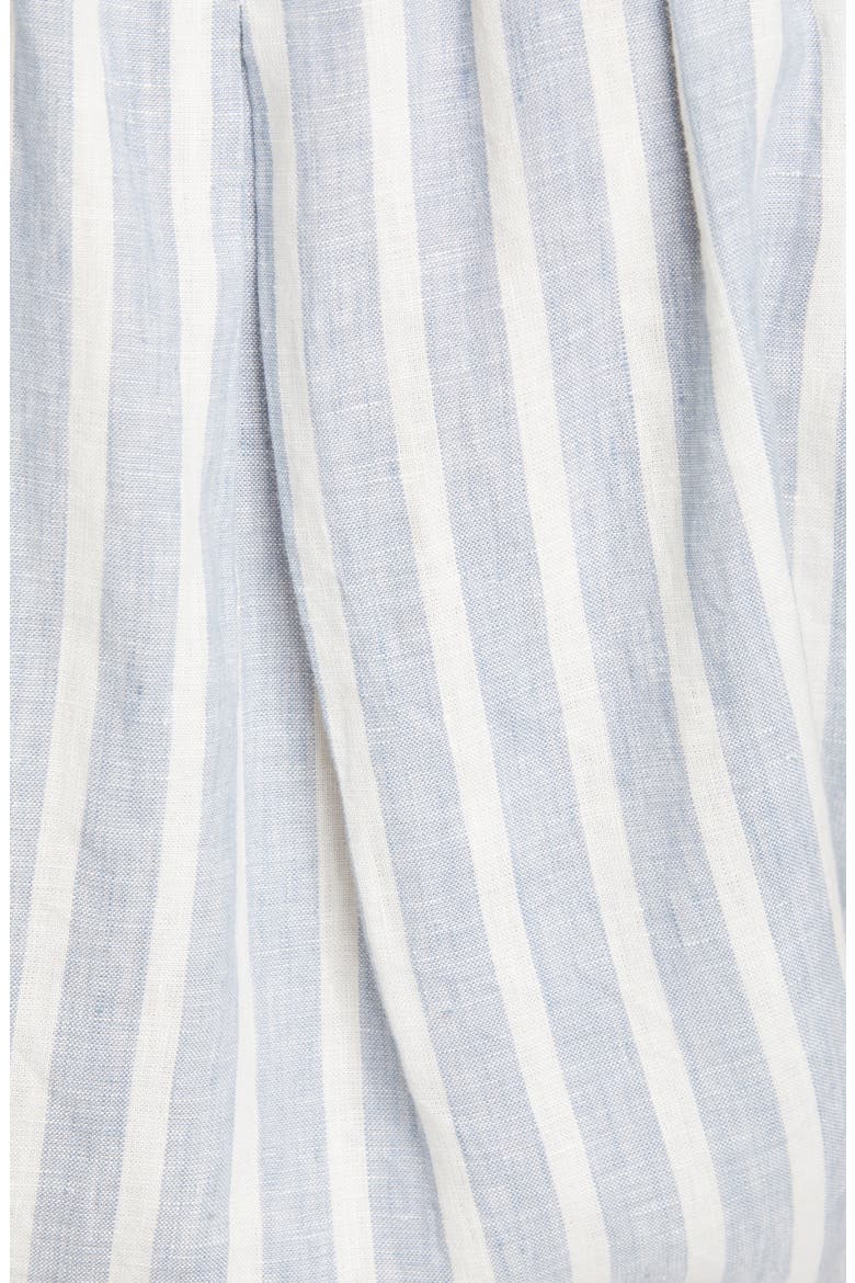 Stripe Linen Belted Romper, Alternate, color, CHAMBRAY MULTI